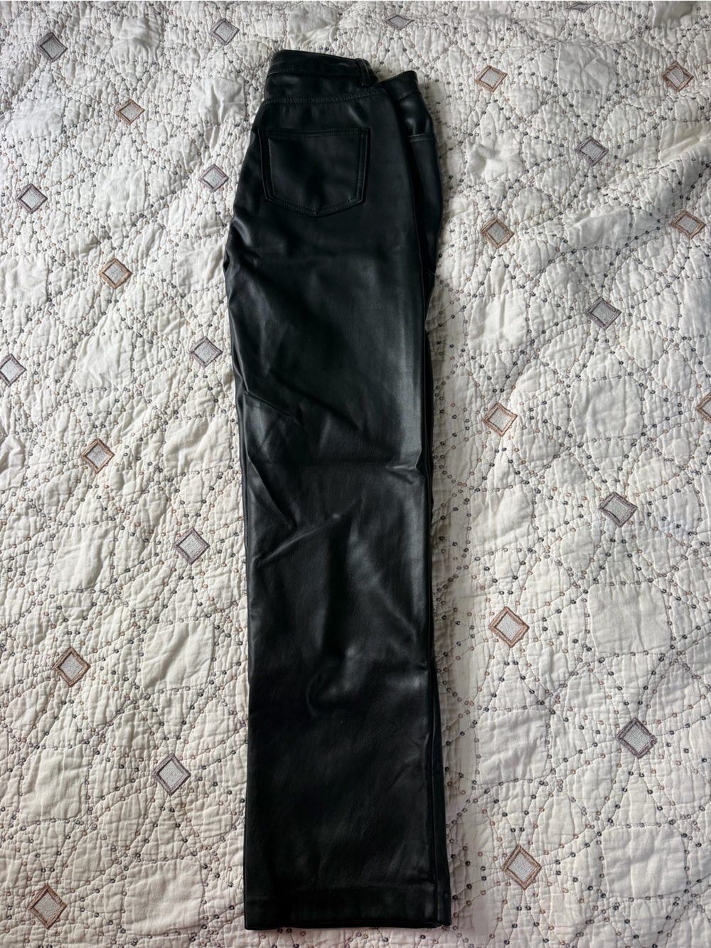Women’s Black Faux Leather Jeans